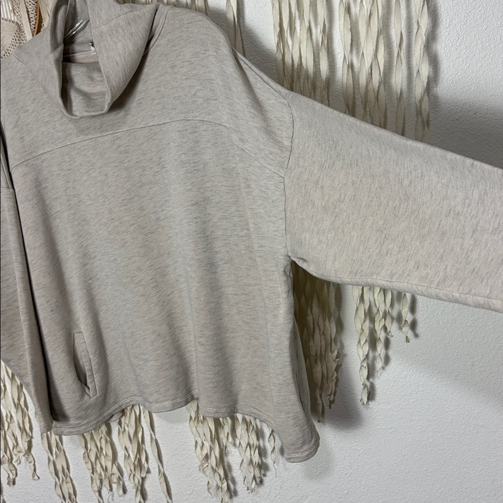 Poetry Oatmeal Color Funnel Neck Pullover Casual Sweatshirt Size Us18 — image 8 of 8